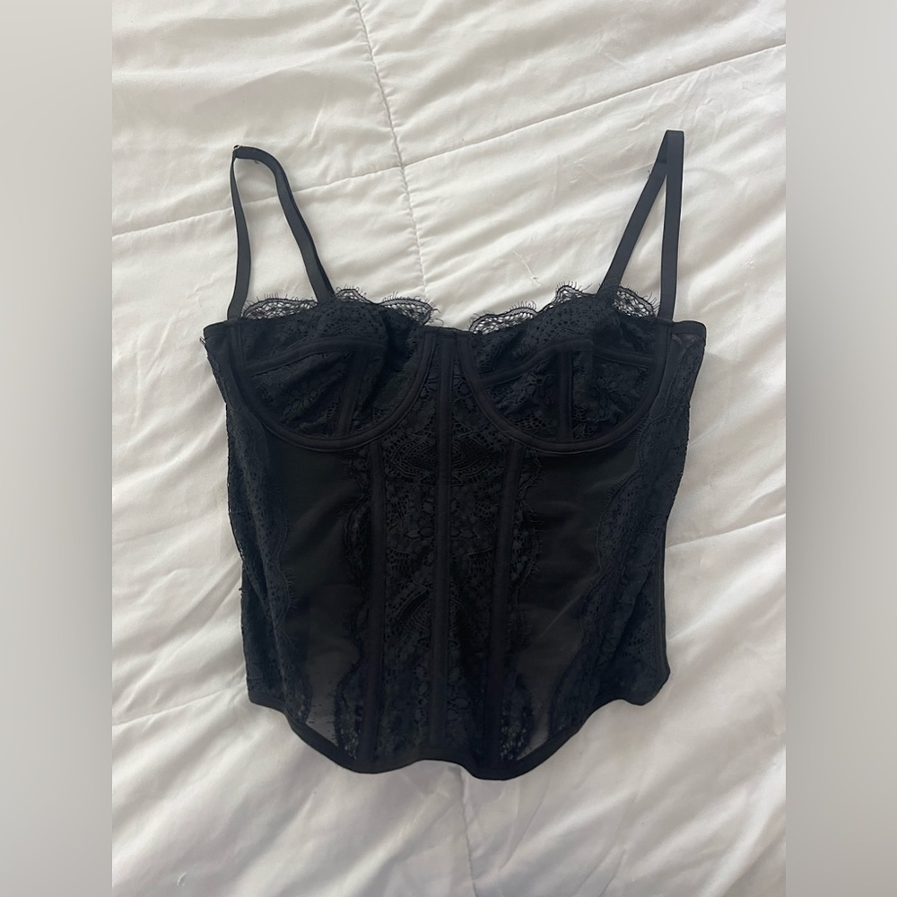 Black lace Corset top BRAND NEW NEVER WORN